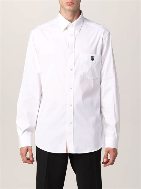 burberry white collar shirt short sleeve|Burberry monogram motif t shirt.